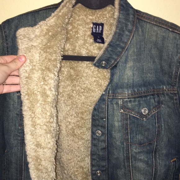 Gap Jean Jacket With Wool Lining size M - Picture 2 of 3